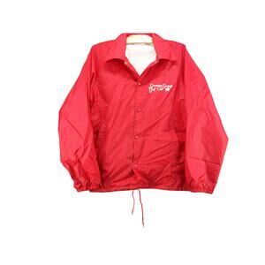 Vintage Murina Snap Button Up Jacket Size L Red Sycamore Springs Golf Club